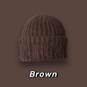 Fashion Monogram Embroidery Wide Brim Knit Hat