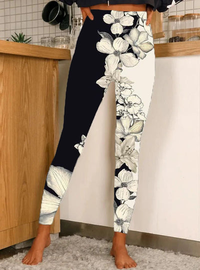 Women's Floral Abstract Print Casual Leggings